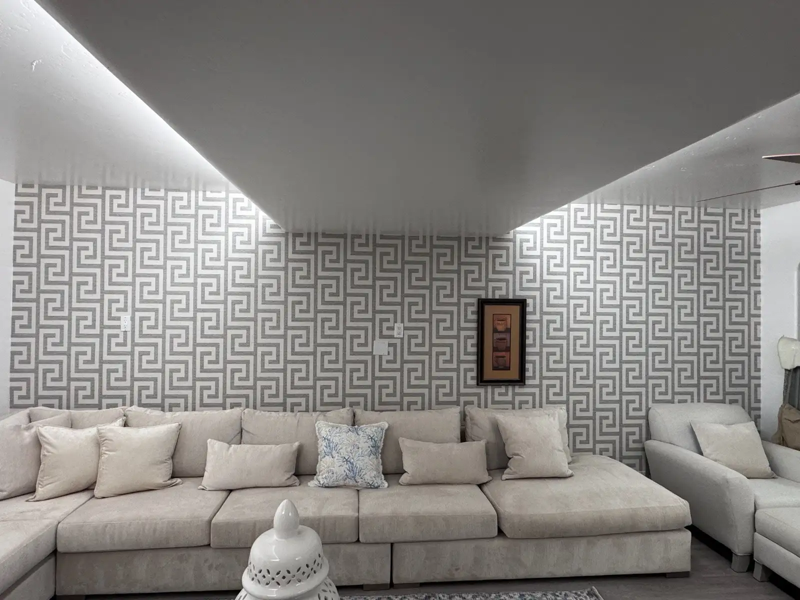 Professional wallpaper installation project